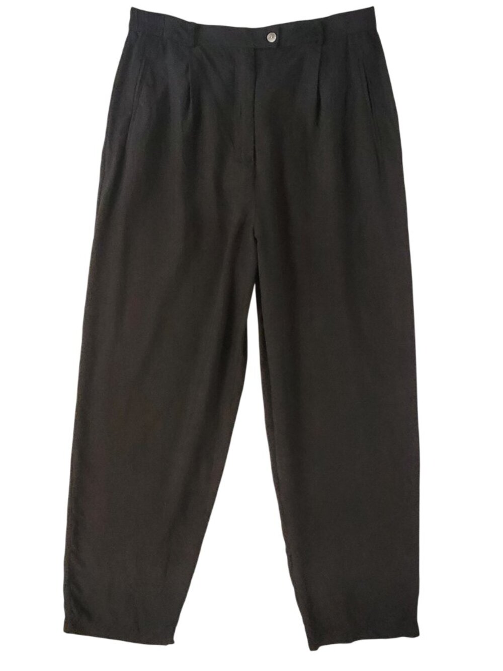 Vintage Black 100% Silk Trouser 30in waist
